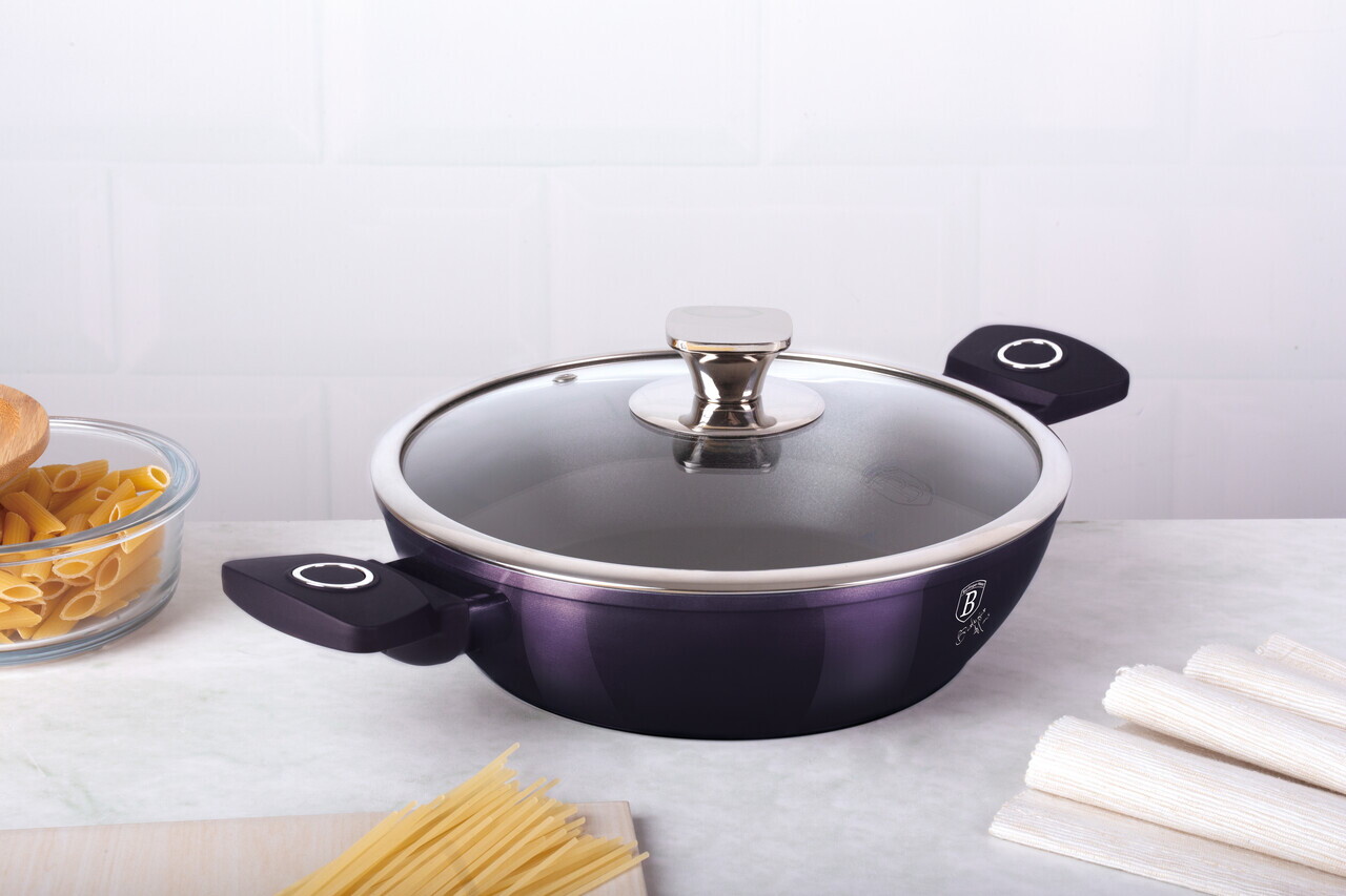 Oala cu capac Berlinger Haus, Purple Eclipse, 24 cm, 2.3 L, aluminiu forjat, mov - imagine 6